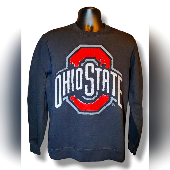 Ohio State University Buckeyes Black Long Sleeve Shirt Logo Men Medium - Picture 1 of 4